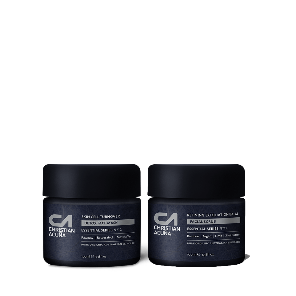 Facial Exfoliant & Facial Mask Pack | Skin Care Bundle | Christian Acuña